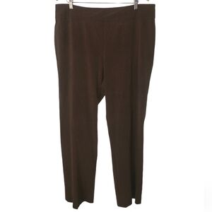 Avenue wide leg brown pull on pants size 16 Tall
